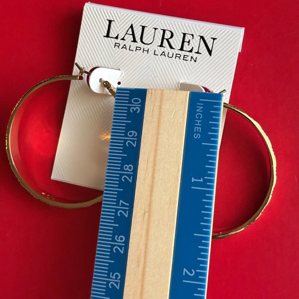 Lauren Ralph Lauren Gold-Tone Hoop Earrings